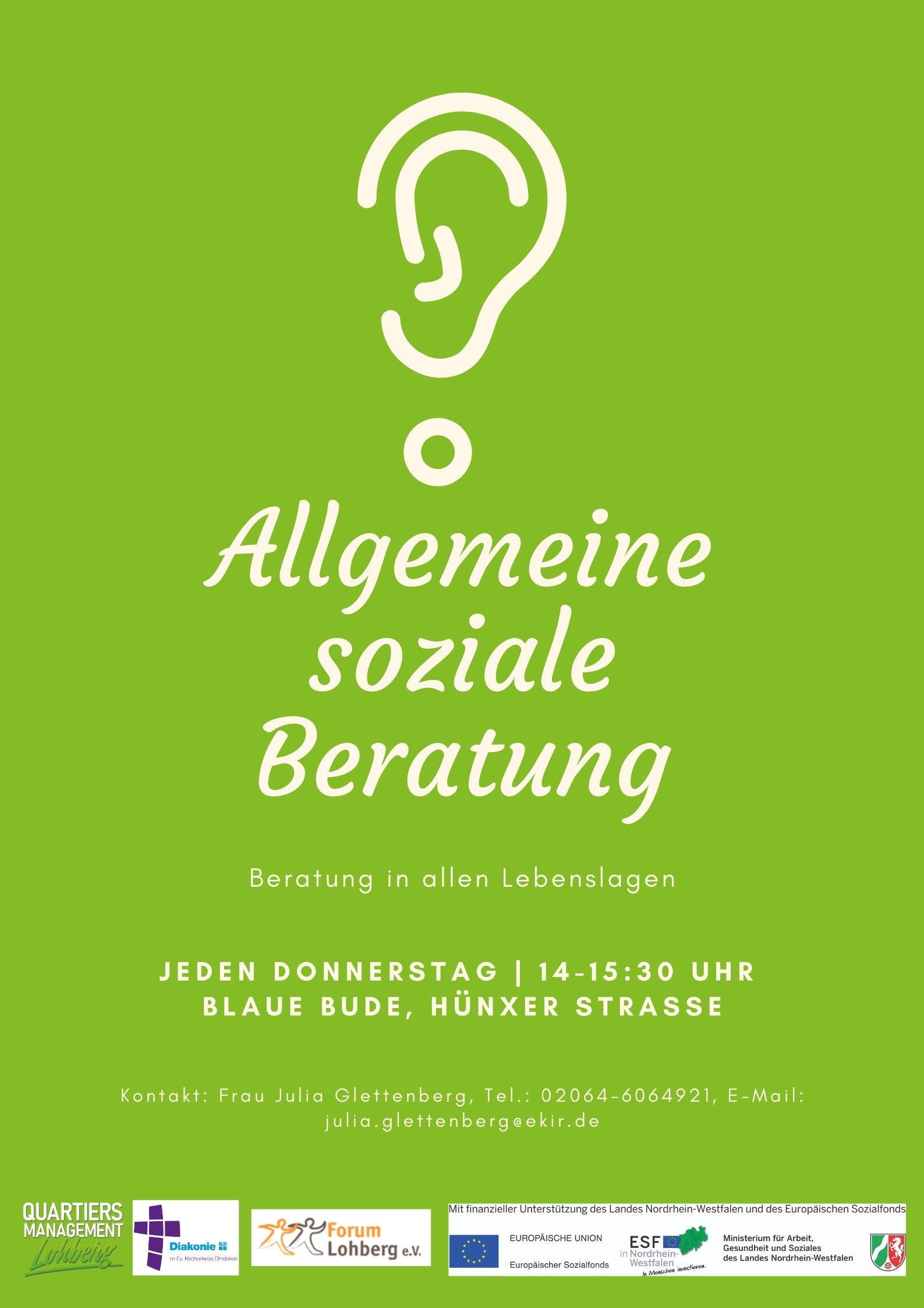 Ein offenes Ohr haben – Soziale Beratung in der Blauen Bude in Lohberg