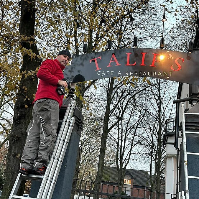 Talip’s Cafe-Restaurant – das Schild hängt schon!