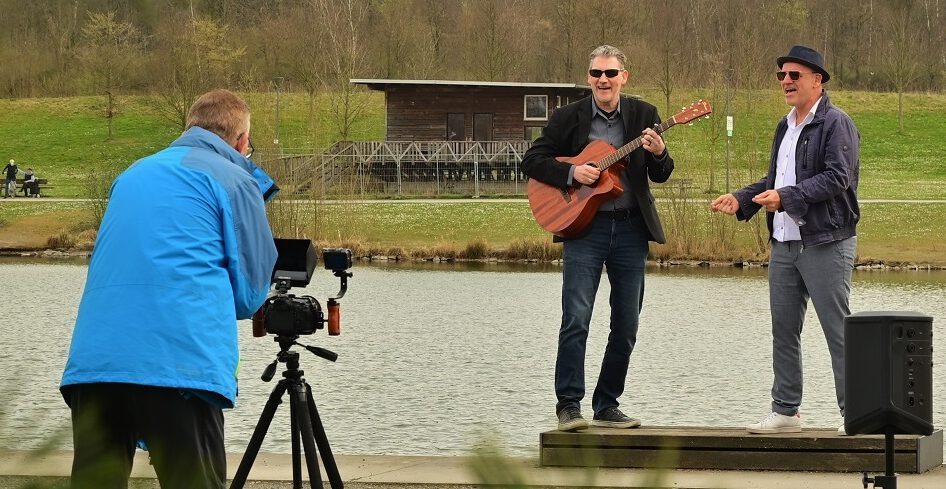 Musikvideodreh im Bergpark